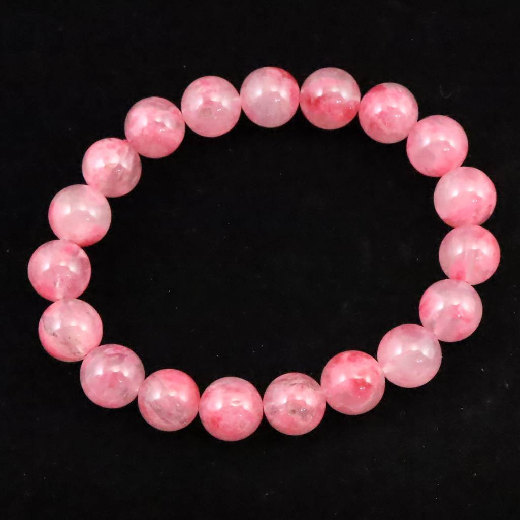 ブラジル産 ロードナイトシリカ 11mmブレスレット 34.9g #33239