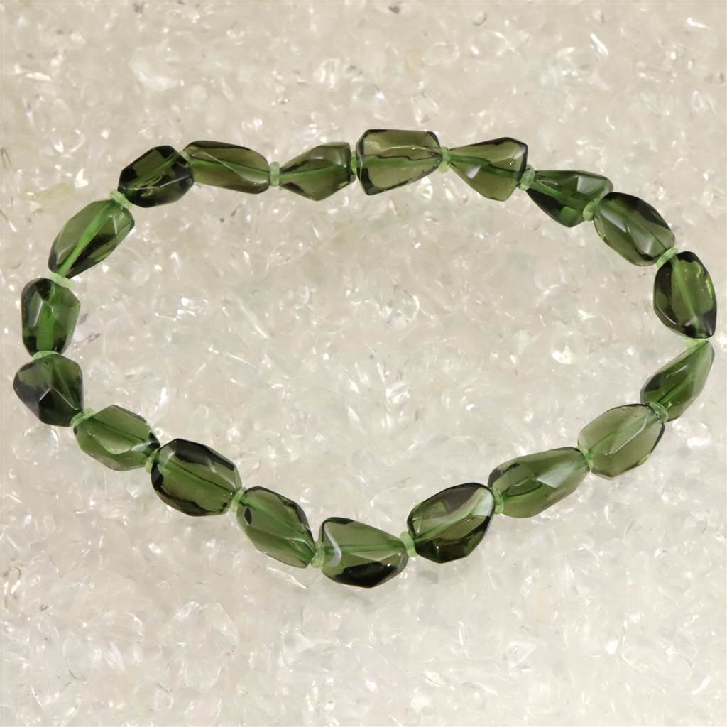 モルダバイト　タンブル ブレスレット 鑑別書付　10.0ｇ #23320 109,725円