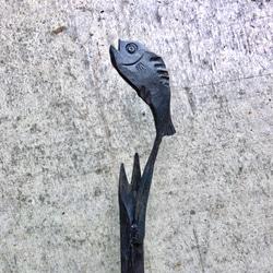 お魚跳ねる　ロートアイアン製　蚊取り線香ホルダー 8枚目の画像