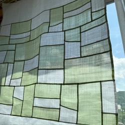 能登•近江•越後上布　ポシャギ風　 タペストリー　ハンドメイド 端午の節句キット きめこみタペストリー 風薫る |生地 和柄/和布