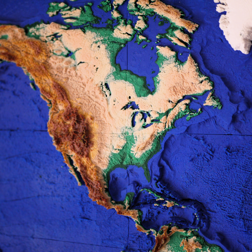 地球を手に取る感動】A1特大 立体世界地図 - 87cmの迫力アート＆癒し