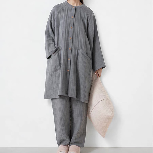 Rssdaaacz] パジャマレディースウィンターローブ長袖クリップコットン