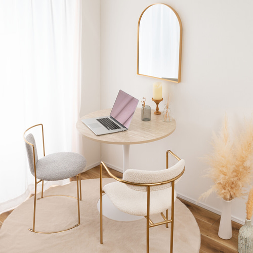 ラウンドテーブル 円形 幅80 ダイニングテーブル 韓国インテリア 【AZM