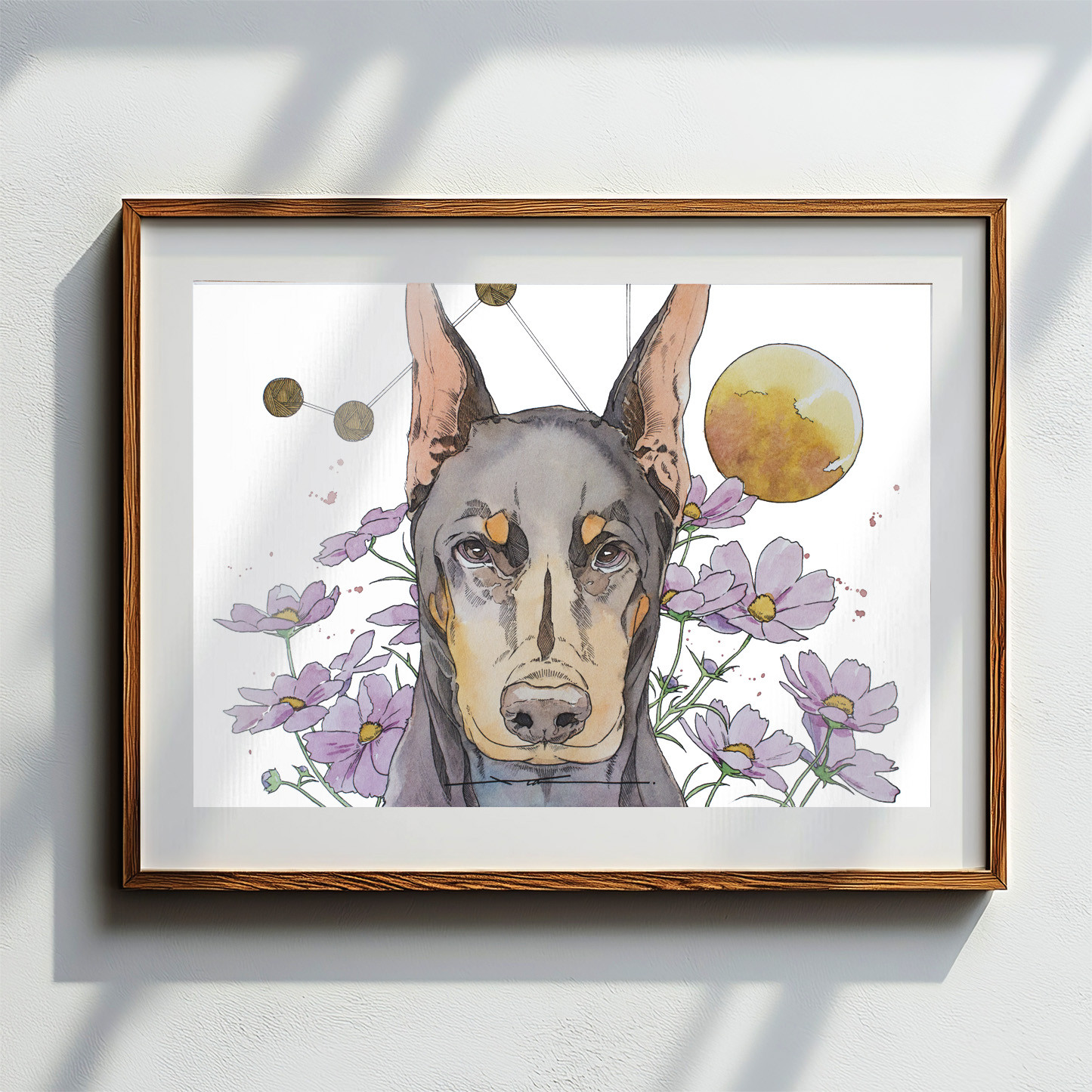 てんびん座_水彩原画_イラスト