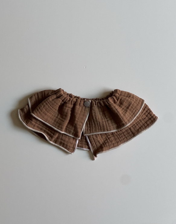 ダブルガーゼのフリルスタイ 3枚目の画像