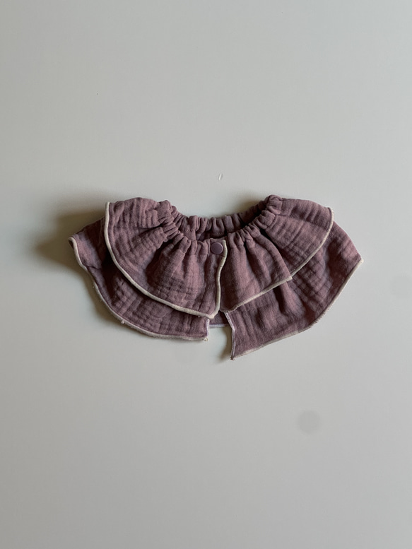 ダブルガーゼのフリルスタイ 5枚目の画像