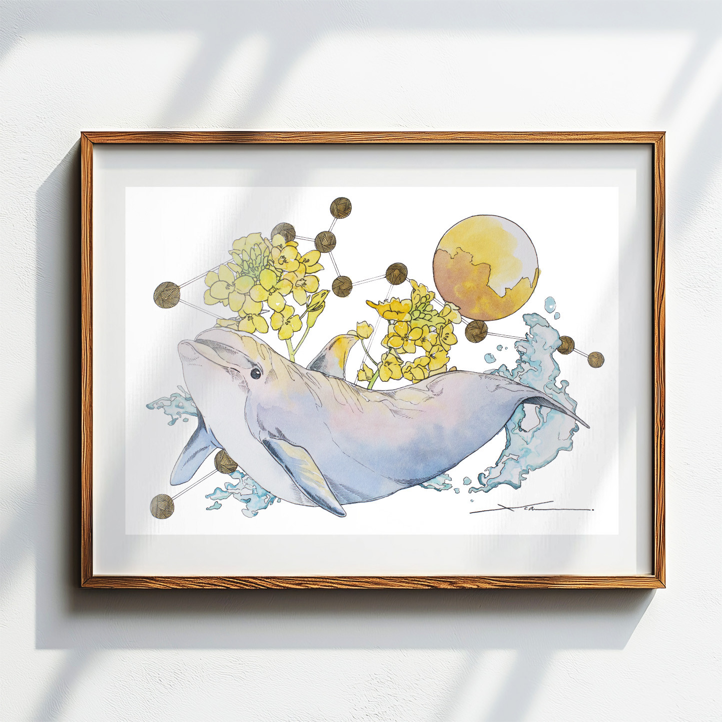 みずがめ座_水彩原画_イラスト