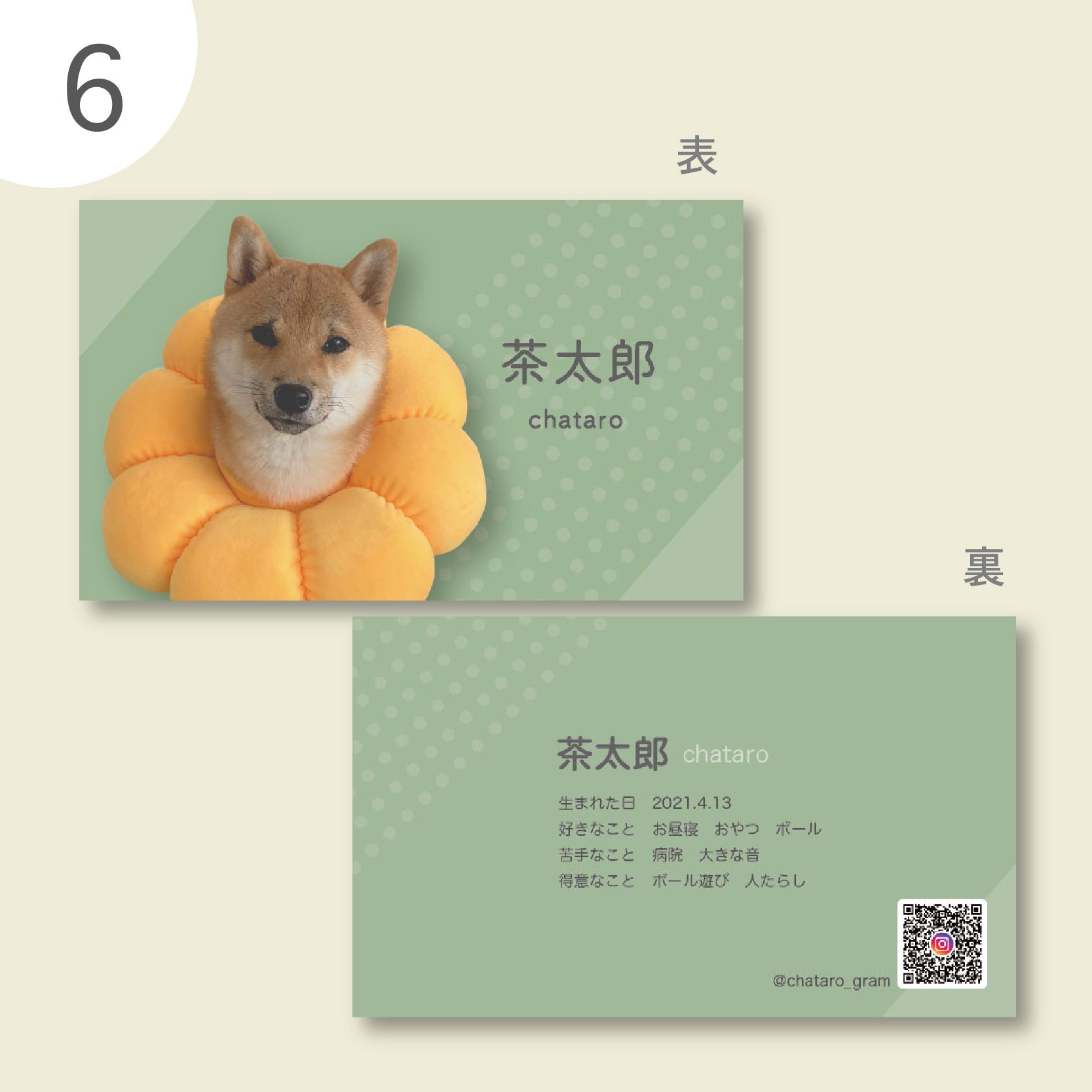 【フルオーダー】うちのこ名刺・わんこ名刺・ペット名刺・紹介カード・