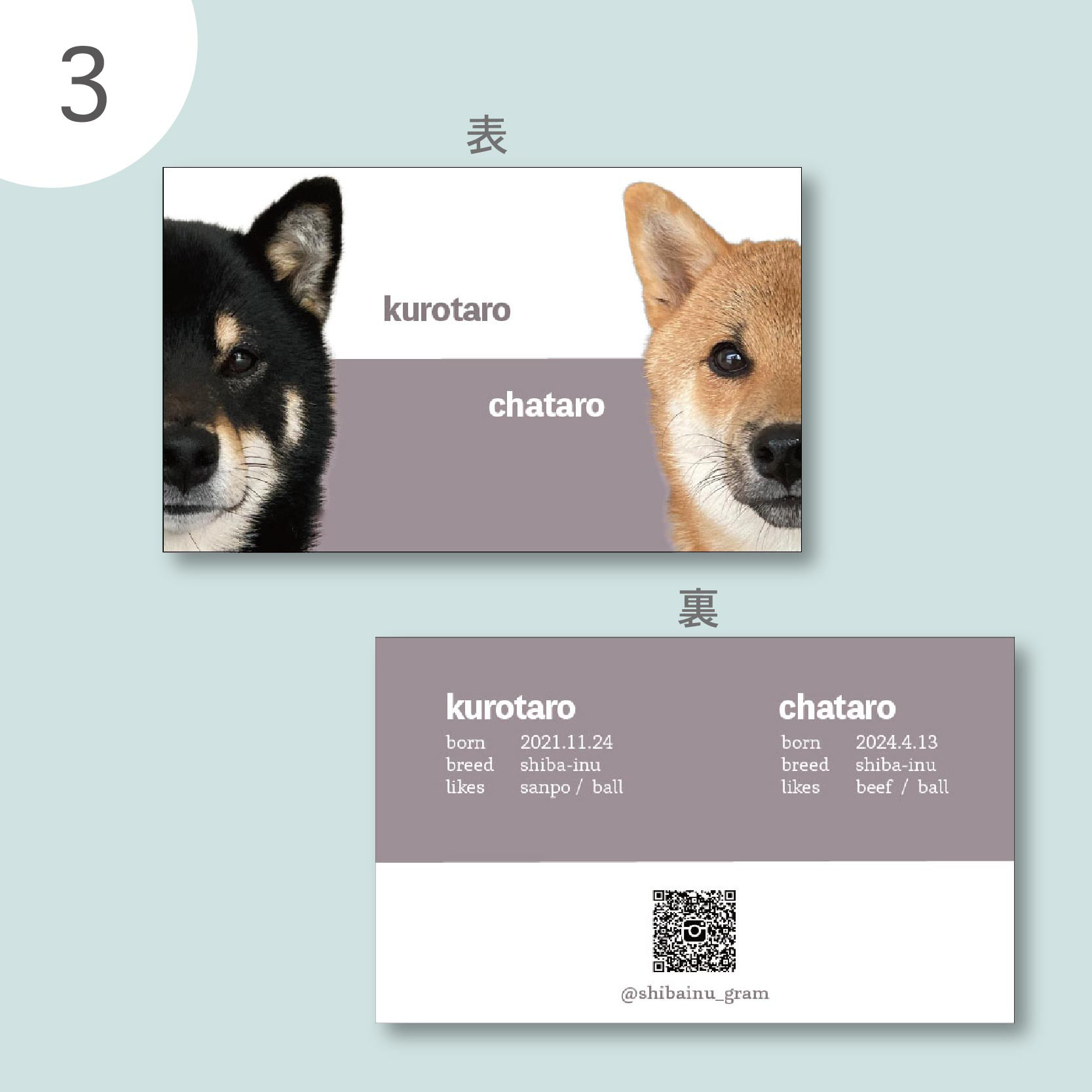 【フルオーダー】うちのこ名刺・わんこ名刺・ペット名刺・紹介カード・