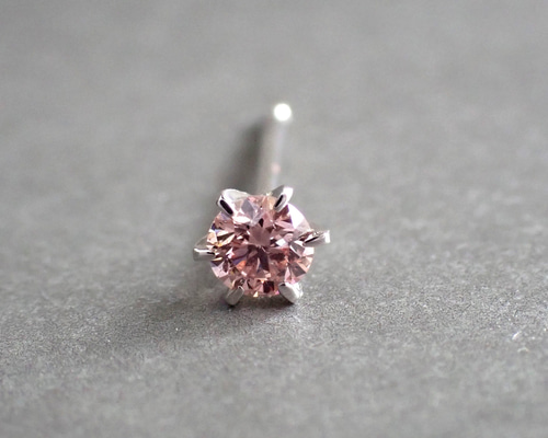 おくう ピンクダイヤモンド ピアス 片耳用 おくう ピンクダイヤモンド ピアス 片耳用 おくう ピンクダイヤモンド