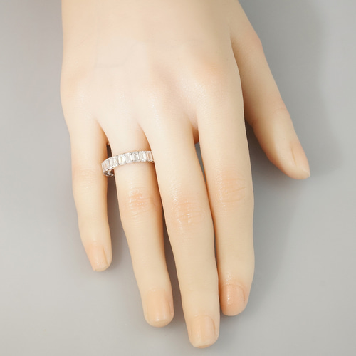 エメラルドカット・エタニティリング J-R240827（4週間発送） 指輪