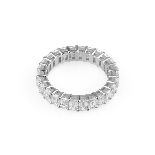 エメラルドカット・エタニティリング J-R240827（4週間発送） 指輪