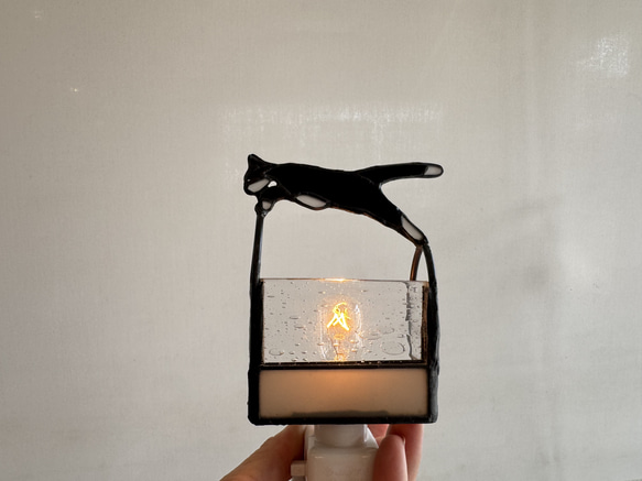 Chat noir 黒猫　おやすみライト　希少ガラス　インテリア照明 Chat noir 黒猫 おやすみライト 希少ガラス インテリア照明 シーリング