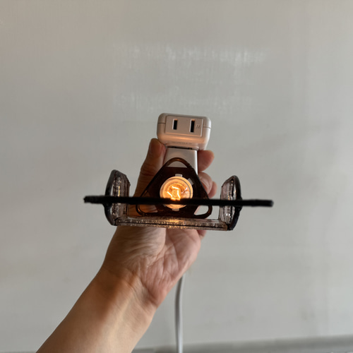 Chat noir 黒猫 おやすみライト 希少ガラス インテリア照明 シーリング