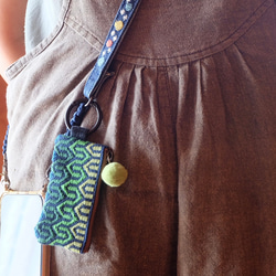 Kogin刺繡迷你錢包，附登山扣；Naminami [刺繡⌘刺繡]迷你收納包，附登山扣，多功能收納包，可客製化 第8張的照片