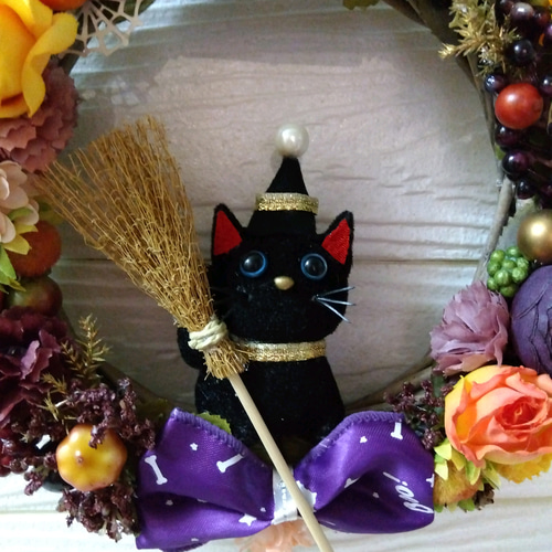 足長オバケさん❣️うきうきハロウィーンリース　お友達も一緒　玄関リース 439adf4af53ed4e7354ed5617b3144