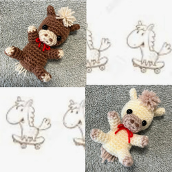 2026年午年♡馬の編みぐるみ♡鏡餅の編みぐるみ♡お正月飾り♡編み物