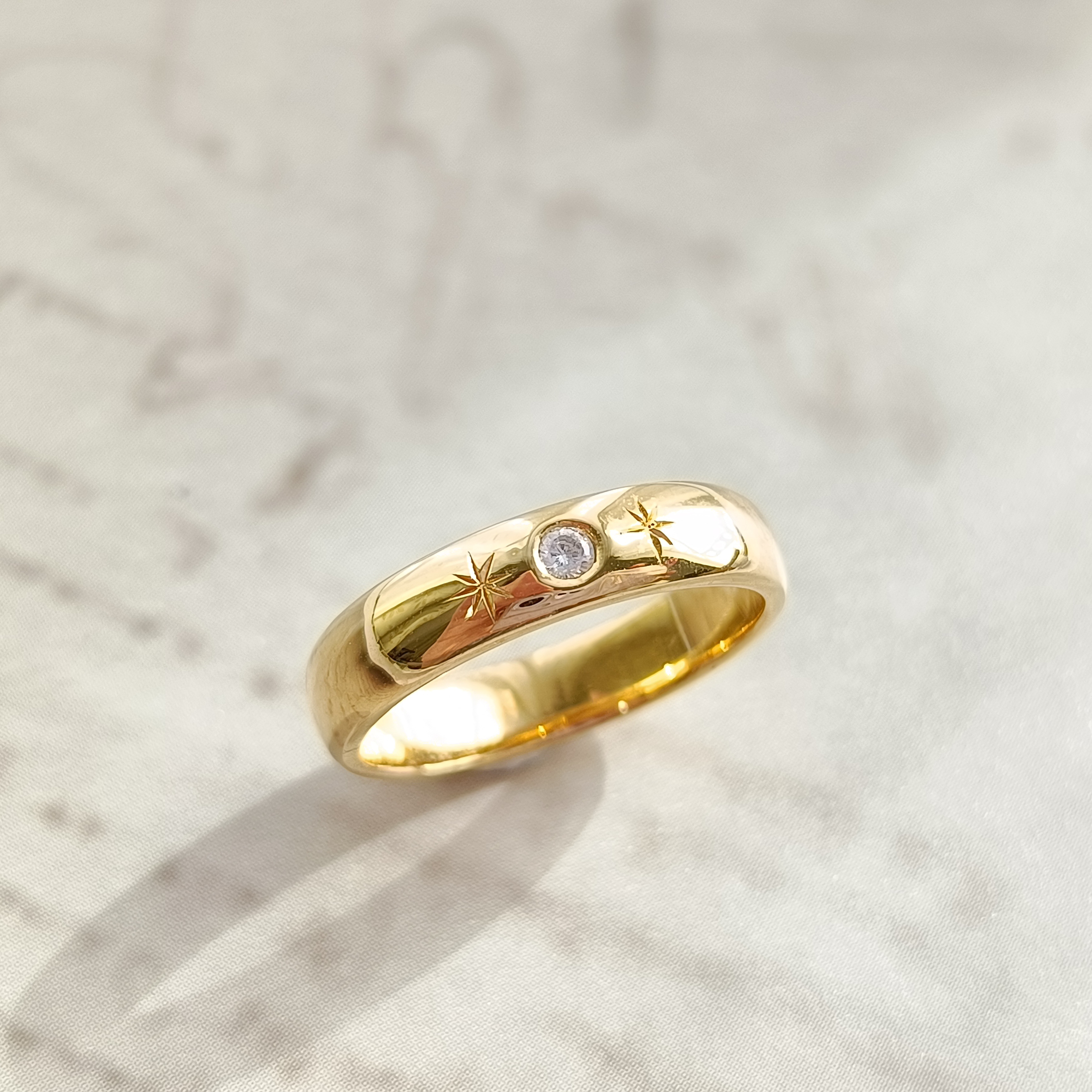 ［BR／k18GP］Kasho-花晶- 星　スター　花　フラワー　シルバー　レース　クリア　アンティーク　天然石　誕生石