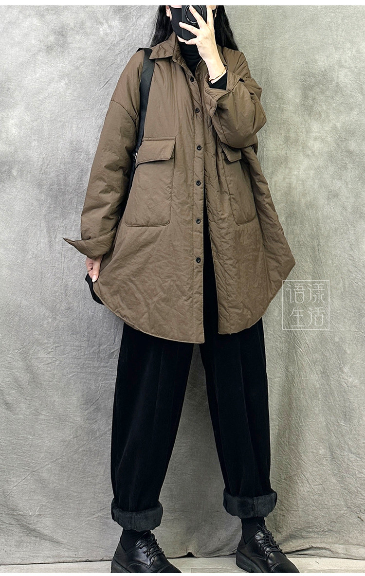 オリジナルレトロ風ショートコットンコート秋冬カジュアル暖かいコート