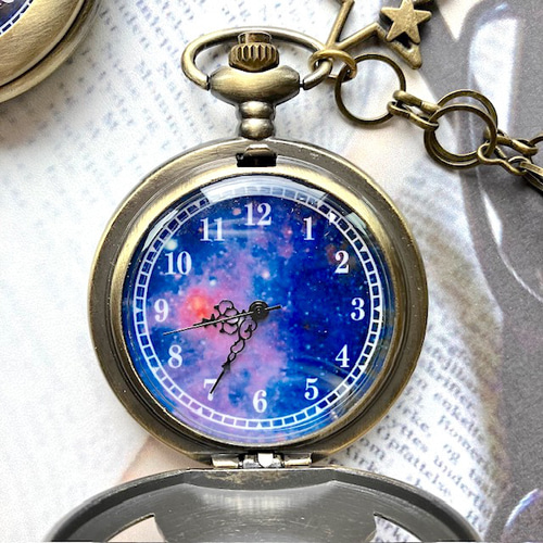 New】星の王子さま 夜空が美しい 大きめ懐中時計のバッグ