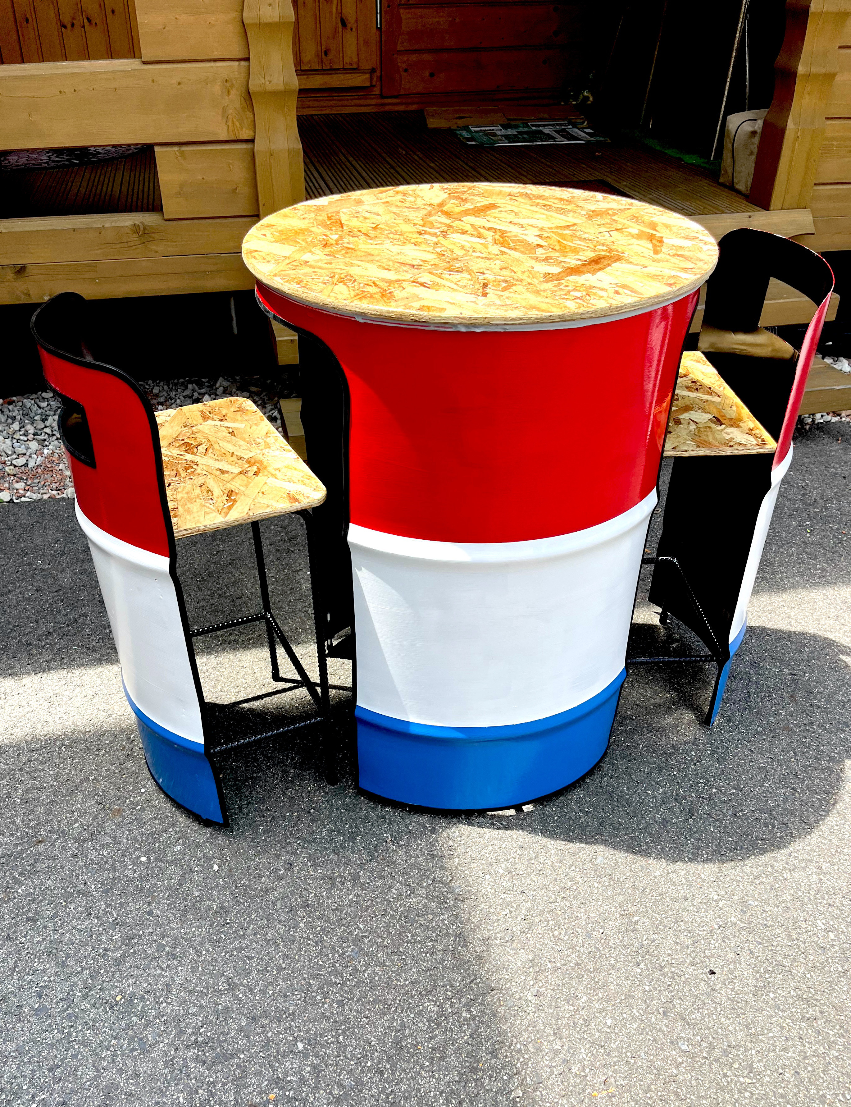 ドラム缶リメイクテーブル＆チェア