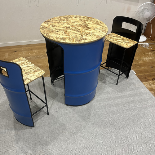 ドラム缶リメイクテーブル＆チェア 机・デスク SEA FLOWER 通販