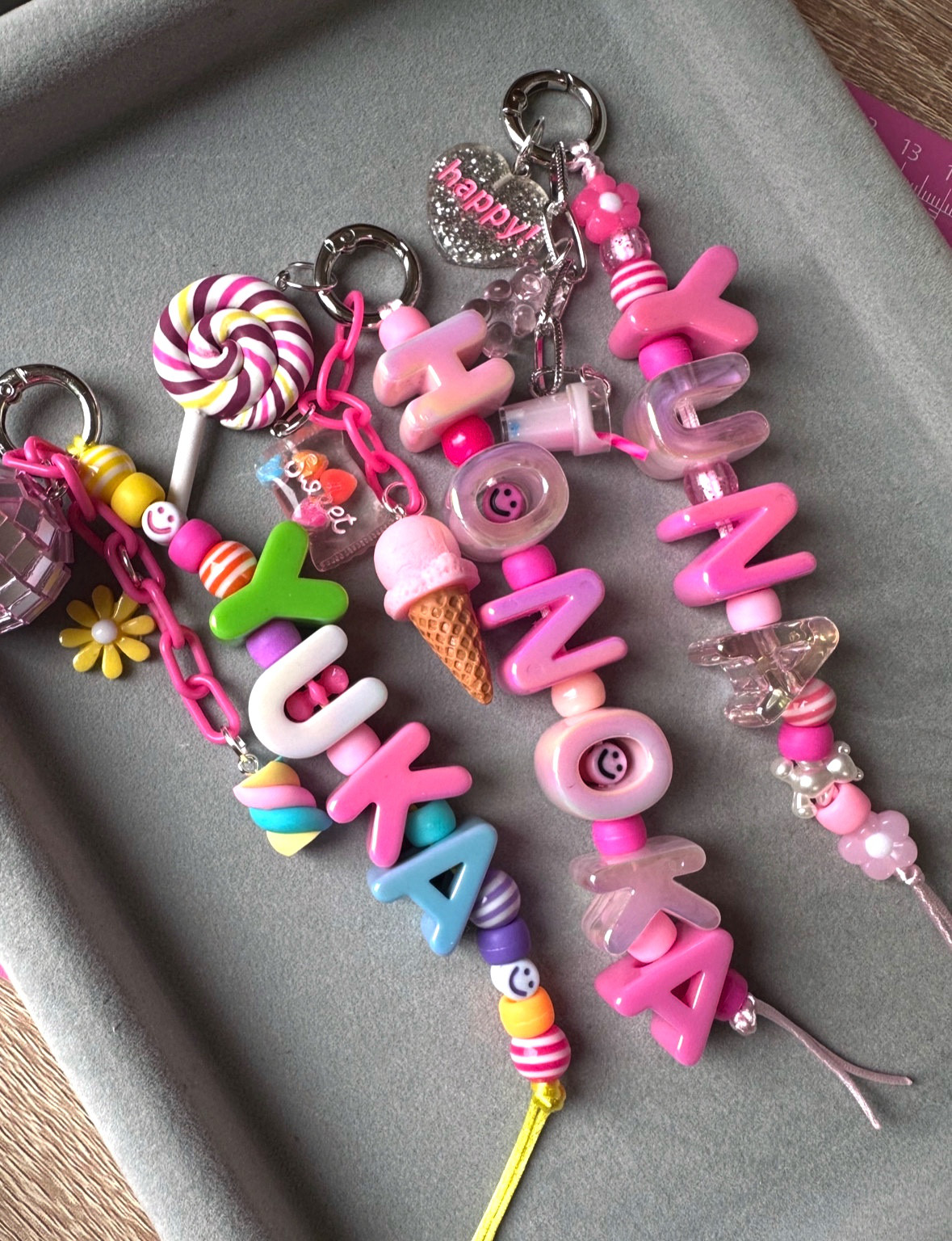 じゃらじゃらキーホルダー、ストラップ、チャーム用オプション　確認　ページ