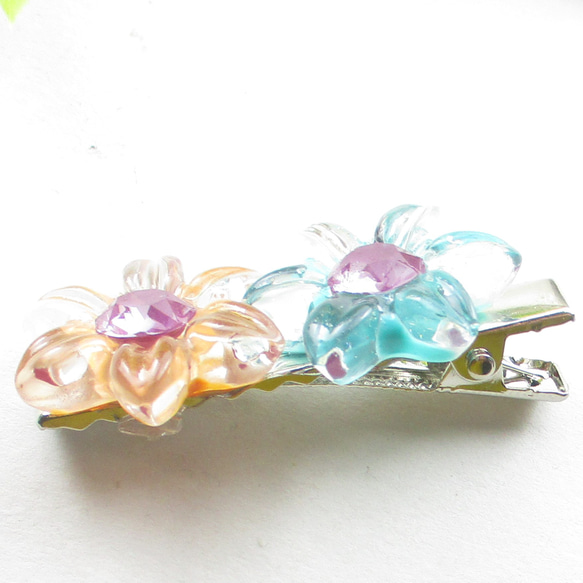 もうそろそろ秋の子ども達の祭典が始まるから、クォーツもキラキラ光りだす♪<創作ヘアクリップ>HC109 4枚目の画像