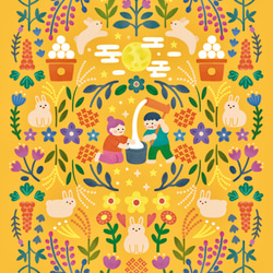 お月見ポストカード　3枚セット 2枚目の画像