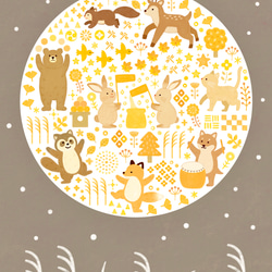 お月見ポストカード　3枚セット 3枚目の画像