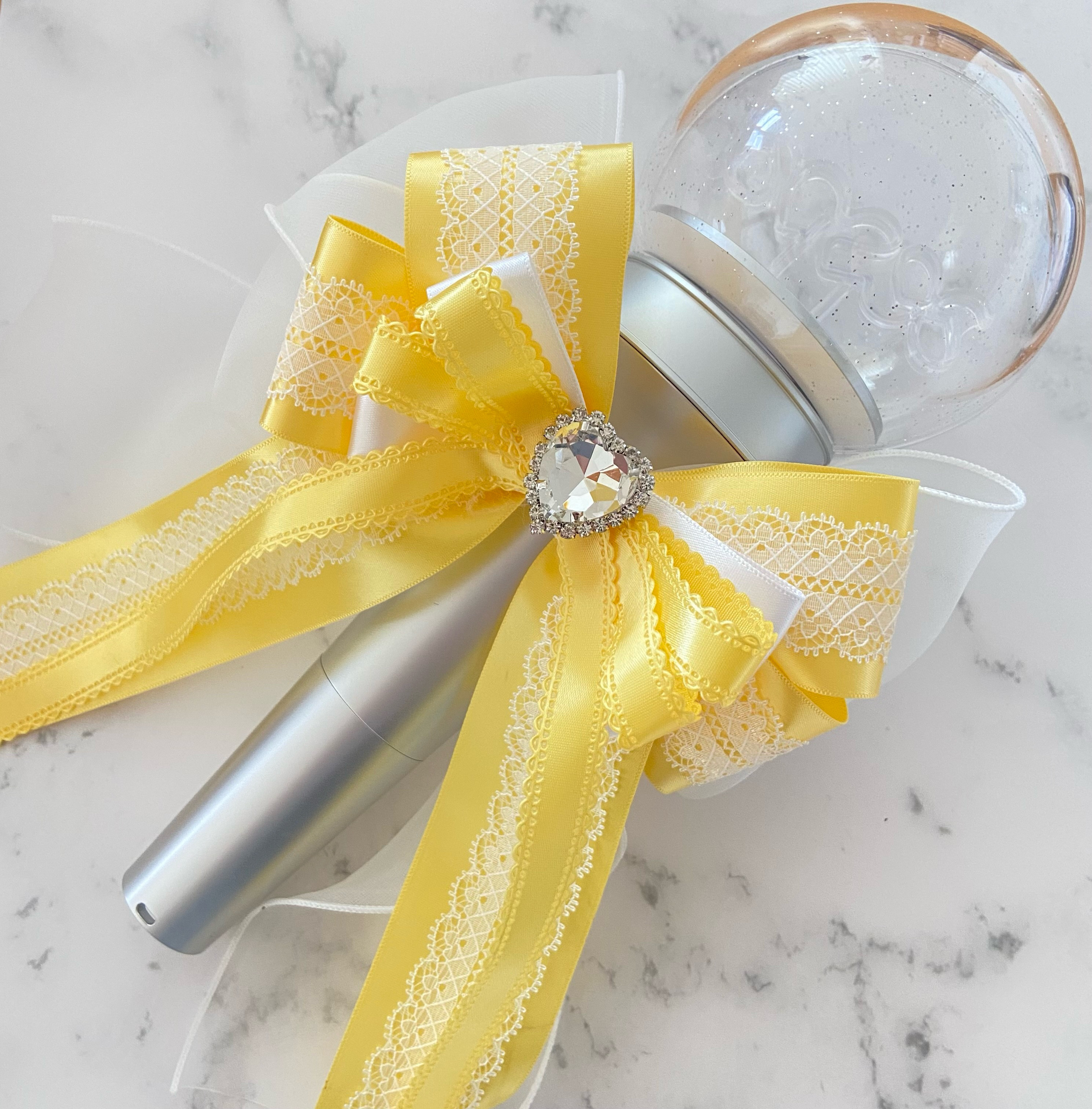 ペンライトリボン　キンブレリボン　ペンラリボン　黄色　イエロー　V42 ペンライトリボン キンブレリボン ペンラリボン 黄色 イエロー