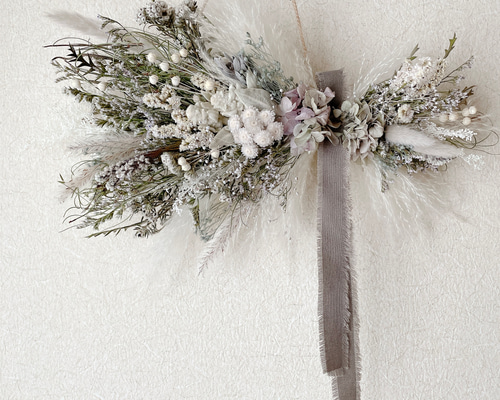 専用＊感謝sale＊ソラナムパンプキン　セピアなドライフラワースワッグ(横型) ソラナムパンプキンのキッチンスワッグ2021/28cm×14cm/アーティ