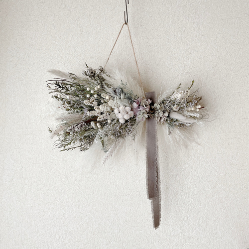 横向きスワッグ ナチュラル ドライフラワー 横長スワッグ