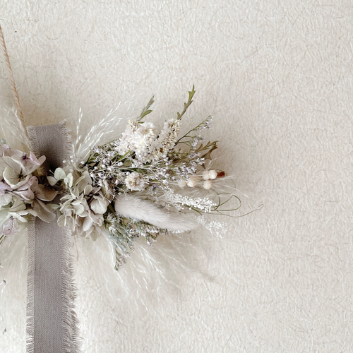 横向きスワッグ ナチュラル ドライフラワー 横長スワッグ