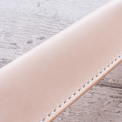 本革　扇子入れ　ベルトホルダー付き　生成り 13枚目の画像