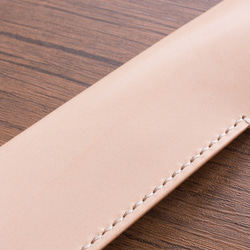 本革　扇子入れ　ベルトホルダー付き　生成り 10枚目の画像