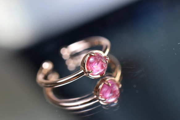 RG10-94 非加熱 槿花色 スピネル リング ミャンマー産 フリーサイズ