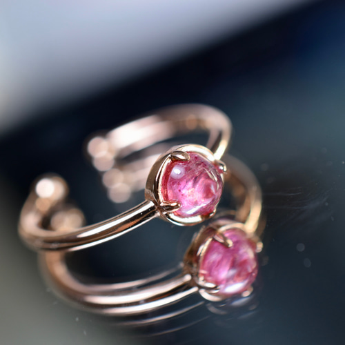 RG10-94 非加熱 槿花色 スピネル リング ミャンマー産 フリーサイズ