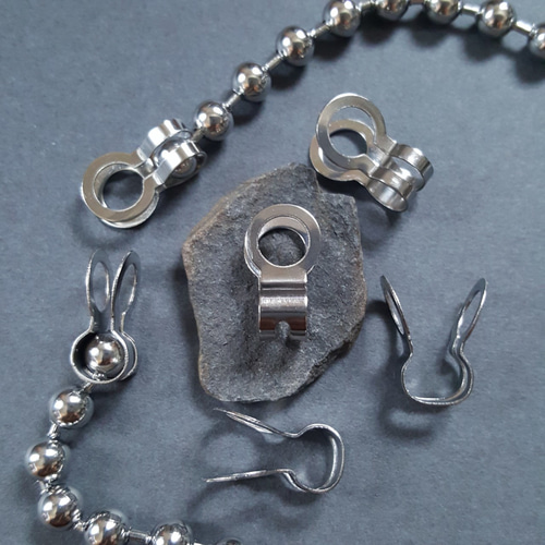 10pcs] オール ステンレス 6mm ボールチェーン コネクター金具