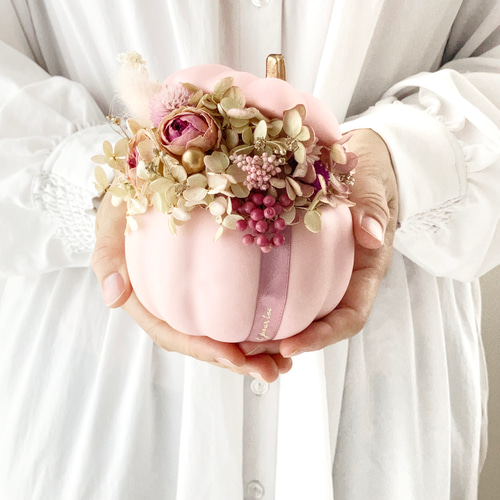 専用＊Halloween＊パンプキン＊ピンクベージュ　フェイクスワッグ 専用＊Halloween＊パンプキン＊ピンクベージュ フェイクスワッグ