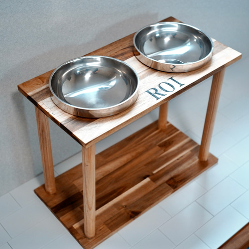 大型犬用 餌台 食器スタンド 刻印可能 ダブルサイズ ペット服