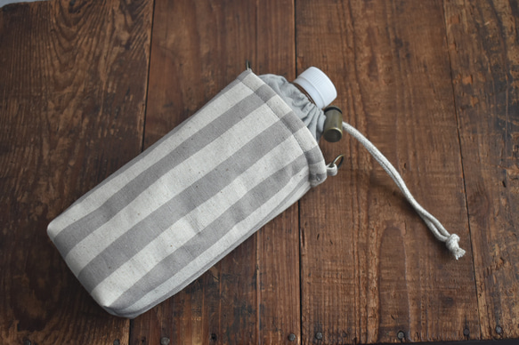 洗える保冷保温ペットボトルカバー(綿麻) 5枚目の画像