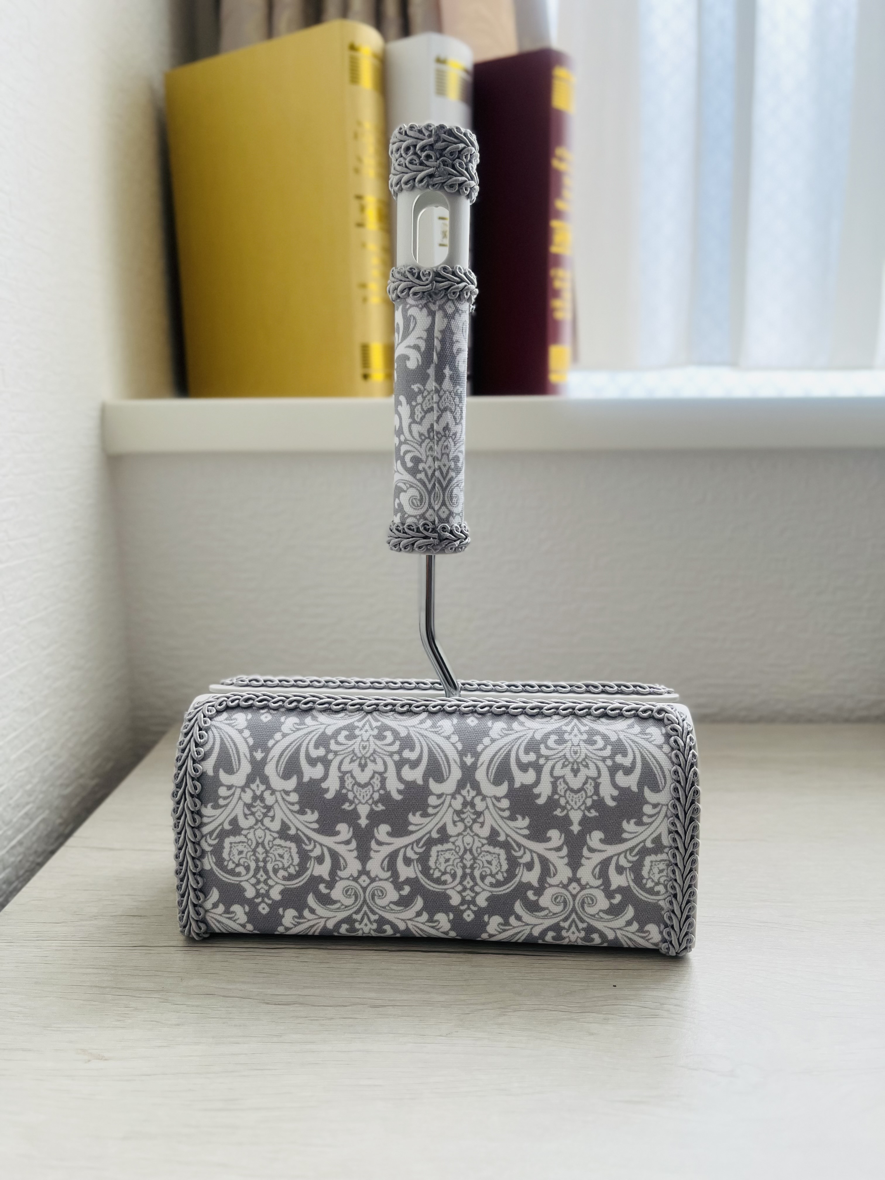 エレガントなダマスク柄の3点セット（グレー）