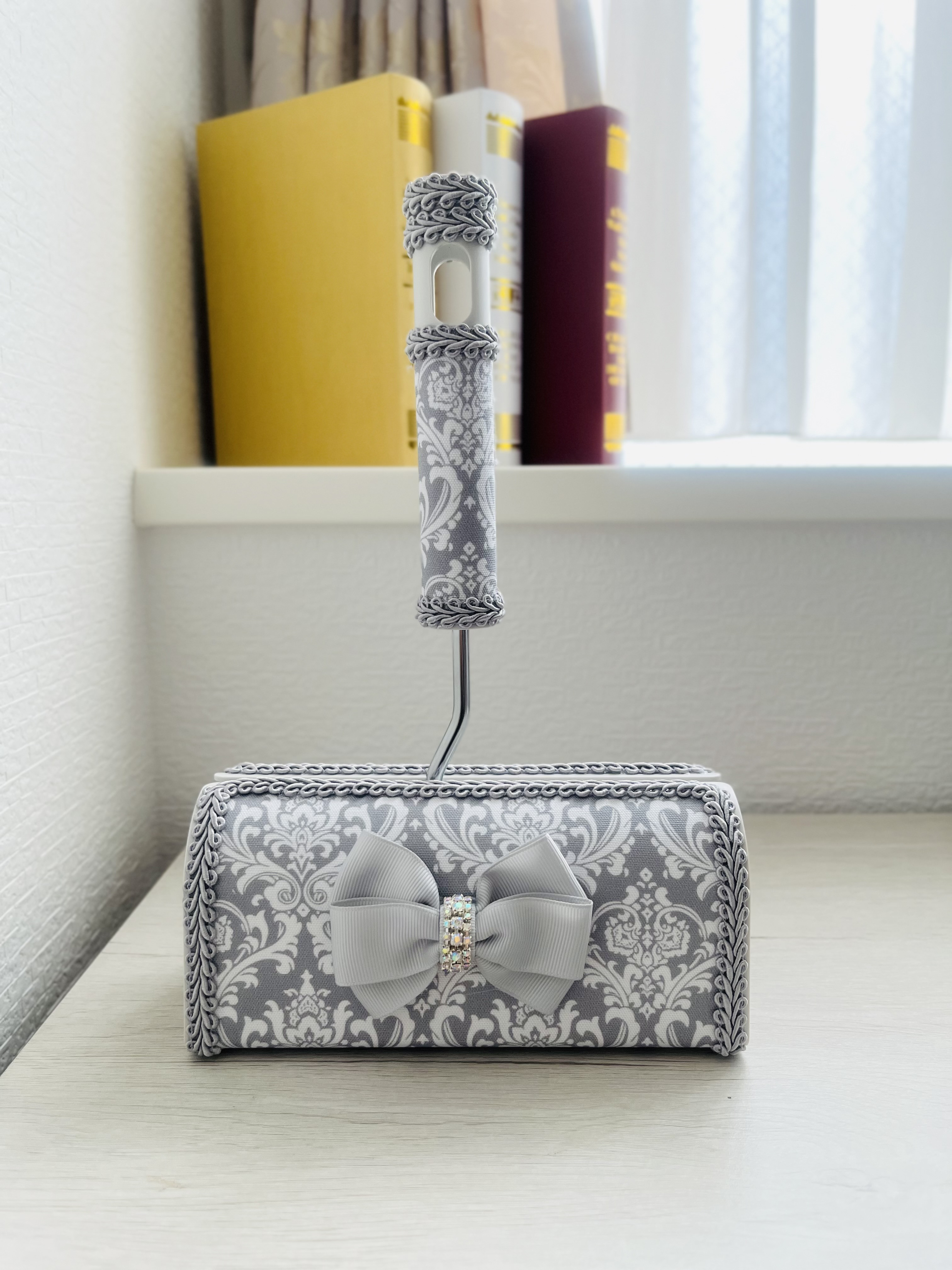 エレガントなダマスク柄の3点セット（グレー）