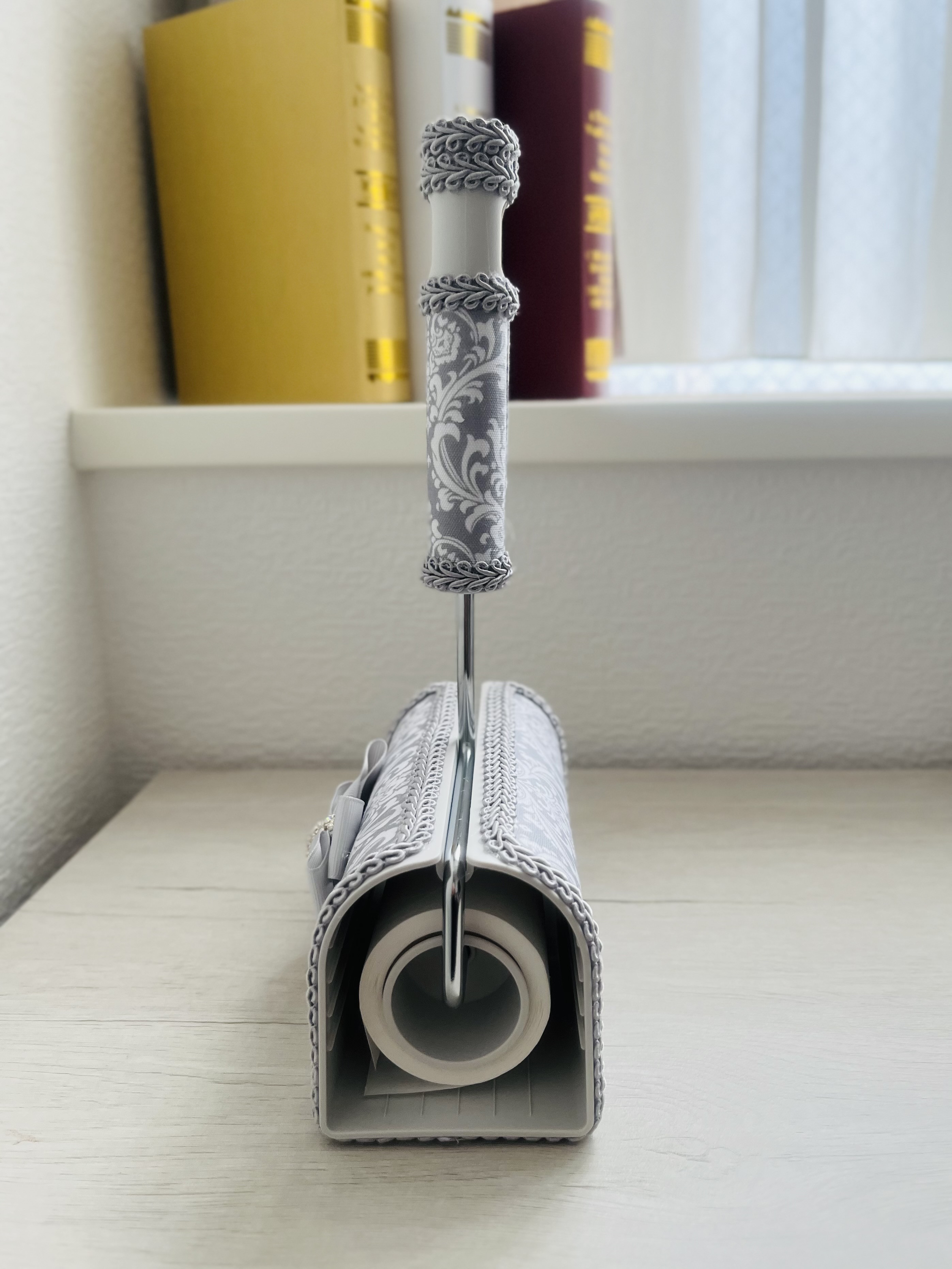 エレガントなダマスク柄の3点セット（グレー）