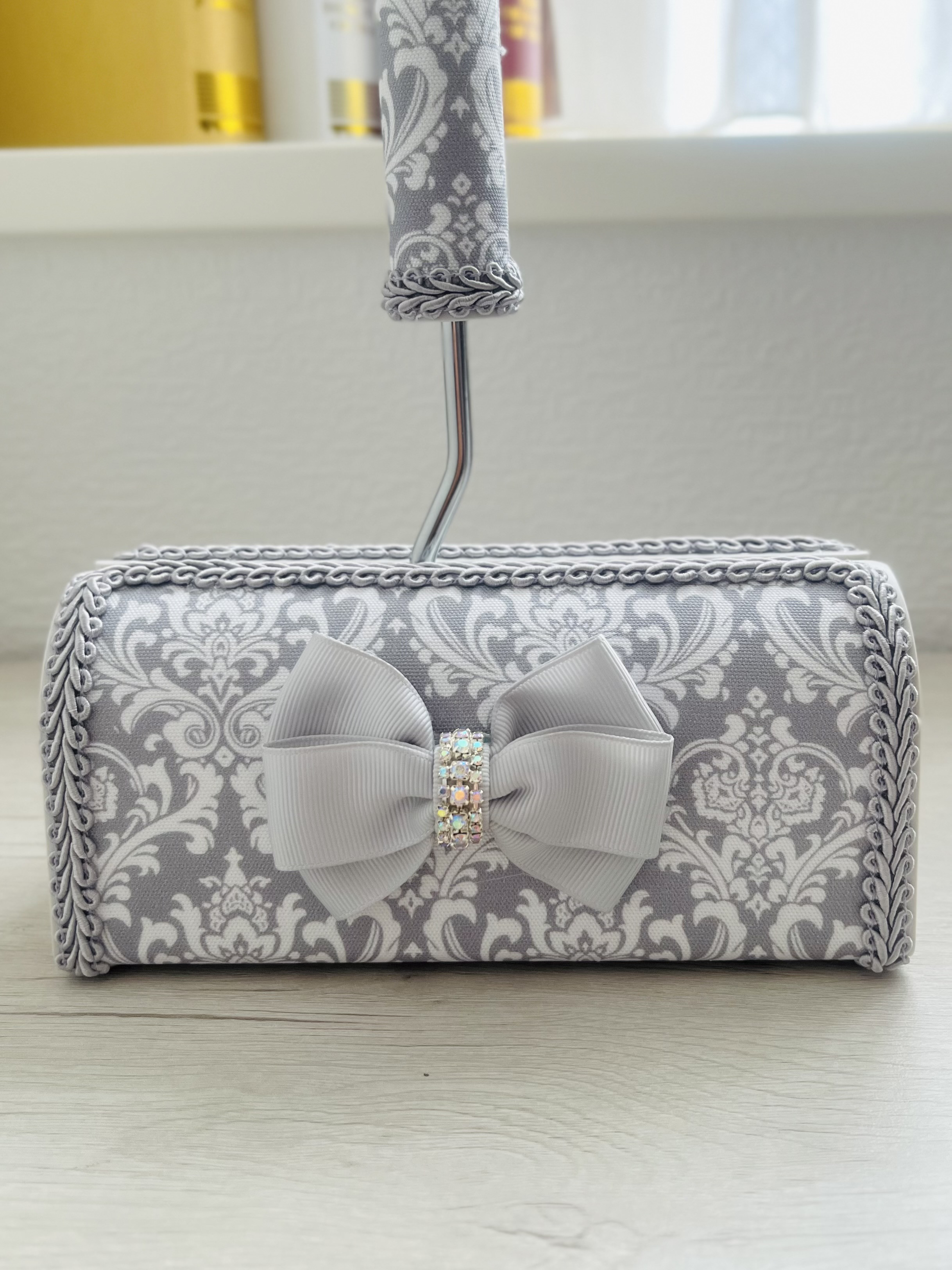 エレガントなダマスク柄の3点セット（グレー）