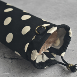 スリム・洗える保冷保温ペットボトルカバー（水玉） 3枚目の画像