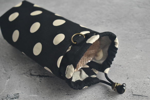 スリム・洗える保冷保温ペットボトルカバー（水玉） 3枚目の画像