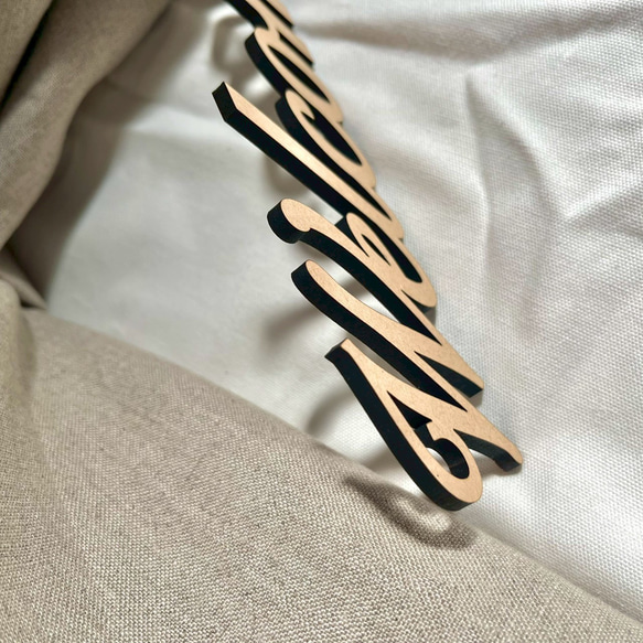 【木製レターバナー】シンプルWelcomeウッドレターバナー   ウォールデコ ウォールステッカー ウォールレター 3枚目の画像