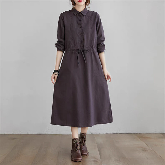 秋の新作、ワンピース、長袖、レディース、 ゆったり、春